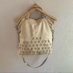 RL22 Erreleventidue Italian leather bag laser cut floral purse